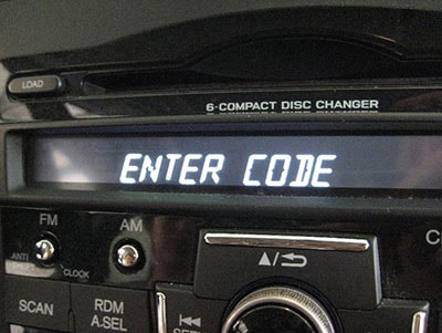 entrer code radio honda 