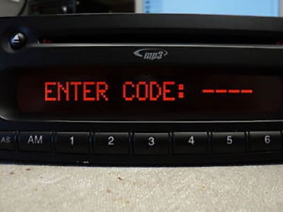 entrer code radio visteon ford 6000 cd