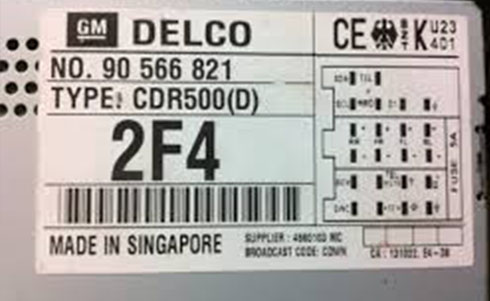 numero de serie d'un radio delco