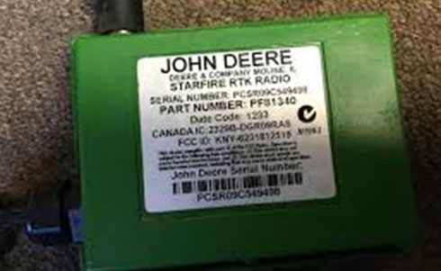 numero de serie d'un radio john deere