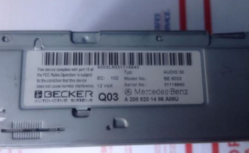 numero de serie d'un radio maybach