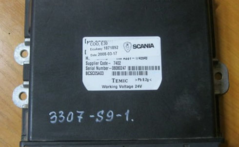 numero de serie d'un radio scania