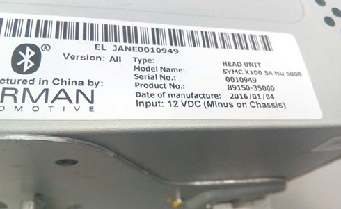 numero de serie d'un radio ssangyong